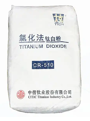Chloride Process Rutile Titanium Dioxide CR-510 with 94.5% TiO2 Content for High Whiteness Automotive Electrophoretic Coating