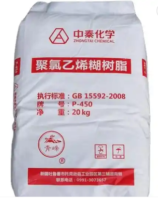 Zhongtai P-450 Medium K-value PVC Paste Resin with Low Viscosity and Low Residual VCM for Soft PVC Products