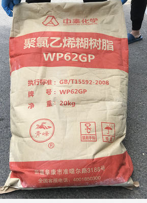 ZHONGTAI WP62GP Paste PVC Resin with Average Degree of Polymerization 980-750 K Value 65-59 and B Viscosity 3.0-7.0